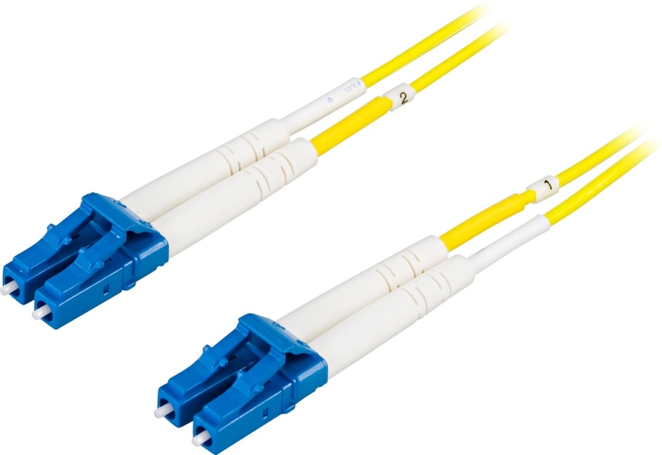 DELTACO Fiberkablage LC - LC, dupleks, singlemode OS2, 10m (LCLC-10S)