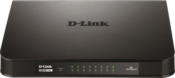 D-Link GO 16-ports gigabit-svitsj (GO-SW-16G) i gruppen Datautstyr / Nettverk / Switcher hos TP E-commerce Nordic AB (38-18457)