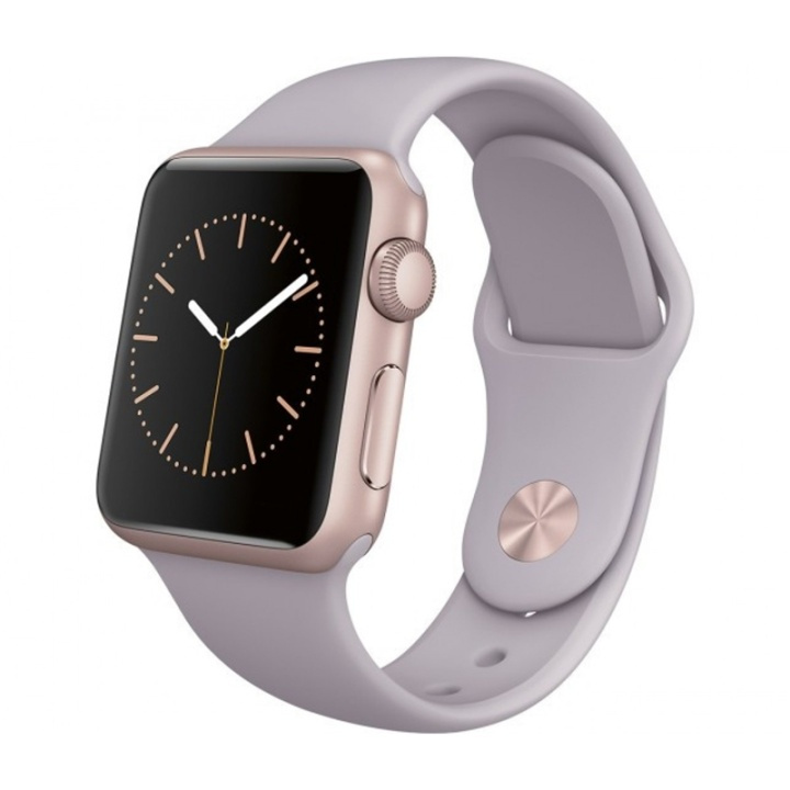 Silikonarmbånd kompatibelt med Apple Watch, 42 mm, pastell lilla i gruppen SMARTTELEFON & NETTBRETT / Trening, hjem og fritid / Apple Watch og tilbehør / Tilbehør hos TP E-commerce Nordic AB (38-29503)