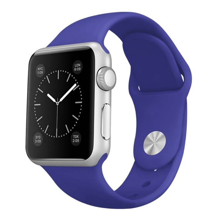 Silikonklokkearmbånd kompatibelt med Apple Watch, 42 mm, lilla i gruppen SMARTTELEFON & NETTBRETT / Trening, hjem og fritid / Apple Watch og tilbehør / Tilbehør hos TP E-commerce Nordic AB (38-29511)