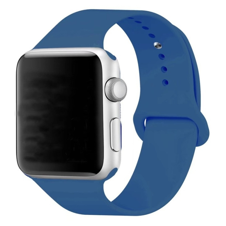 Silikonarmbånd kompatibelt med Apple Watch, 42 mm, Pigeon Blue i gruppen SMARTTELEFON & NETTBRETT / Trening, hjem og fritid / Apple Watch og tilbehør / Tilbehør hos TP E-commerce Nordic AB (38-29512)