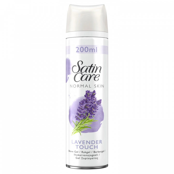 Gillette Venus Satin Care Normal Skin Lavender Touch Rakgel 200ml i gruppen HELSE OG SKJØNNHET / Hår & styling / Hårfjerning / Ladyshave hos TP E-commerce Nordic AB (38-57325)