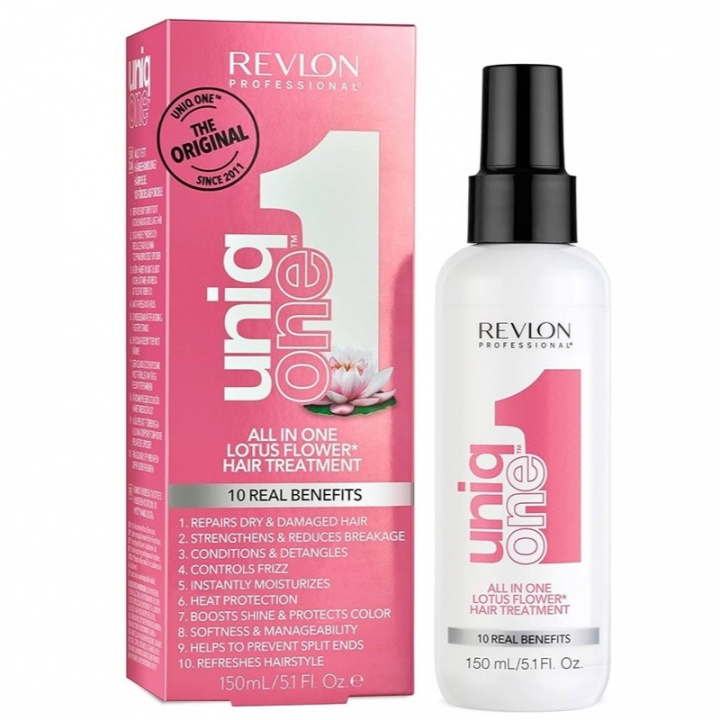 Revlon Uniq One Lotus Flower Hair Treatment 150ml i gruppen HELSE OG SKJØNNHET / Hår & styling / Hårpleie / Balsamspray/kur hos TP E-commerce Nordic AB (38-59217)