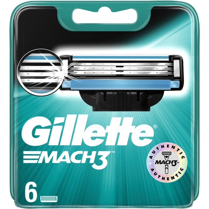 Gillette Mach3 Base 6p i gruppen HELSE OG SKJØNNHET / Hår & styling / Barbering og trimming / Barberhøvler og tilbehør hos TP E-commerce Nordic AB (38-76998)