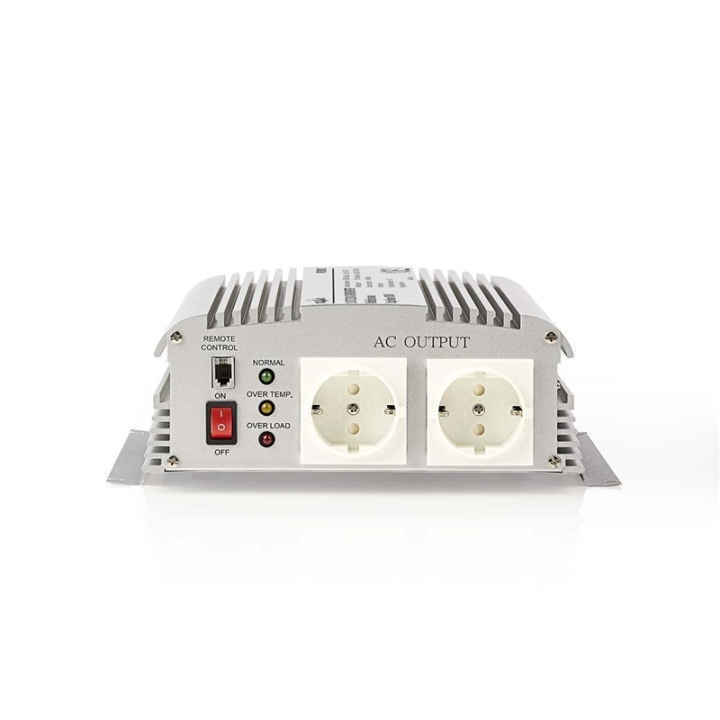 Nedis Power Inverter Modifisert sinusbølge | Inngangsspenning: 12 V DC | Enhetens strømuttak: Type F (CEE 7/3) | 230 V AC 50 Hz | 1000 W | Topp effekt: 2400 W | Batteriklemmer | Sølv i gruppen HJEM, HUS OG HAGE / El og belysning / Spenningsomformer hos TP E-commerce Nordic AB (38-77420)