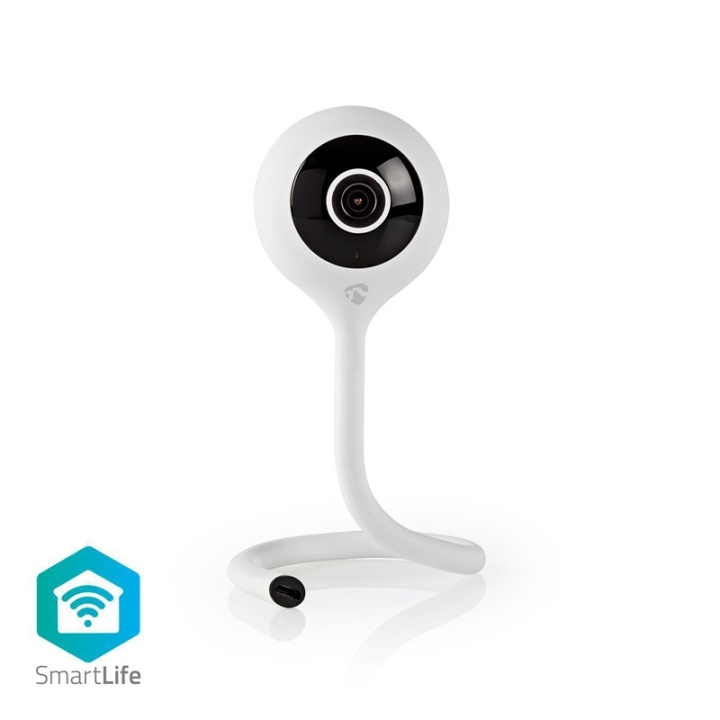 Nedis SmartLife Innendørs kamera | Wi-Fi | Full HD 1080p | Cloud Storage (valgfritt) / microSD (ikke inkludert) | Med bevegelses sensor | Nattsyn | Hvit i gruppen HJEM, HUS OG HAGE / Alarm, Sikkerhet og overvåking / Overvåkingskameraer / Digitalt (nettverk) / Innendørs kameraer hos TP E-commerce Nordic AB (38-77680)