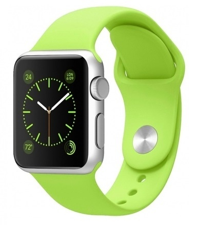 Silikonklokkearmbånd kompatibelt med Apple Watch, 42/44 mm, limegrønn i gruppen SMARTTELEFON & NETTBRETT / Trening, hjem og fritid / Apple Watch og tilbehør / Tilbehør hos TP E-commerce Nordic AB (38-80849)
