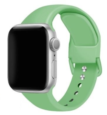 Silikonklokkearmbånd kompatibelt med Apple Watch, 42/44 mm, lysegrønn i gruppen SMARTTELEFON & NETTBRETT / Trening, hjem og fritid / Apple Watch og tilbehør / Tilbehør hos TP E-commerce Nordic AB (38-80855)