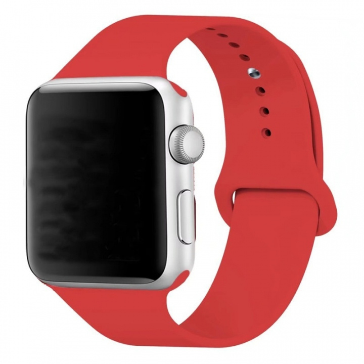 Silikonklokkearmbånd kompatibelt med Apple Watch, 38/40/41 mm, rød i gruppen SMARTTELEFON & NETTBRETT / Trening, hjem og fritid / Apple Watch og tilbehør / Tilbehør hos TP E-commerce Nordic AB (38-83398)