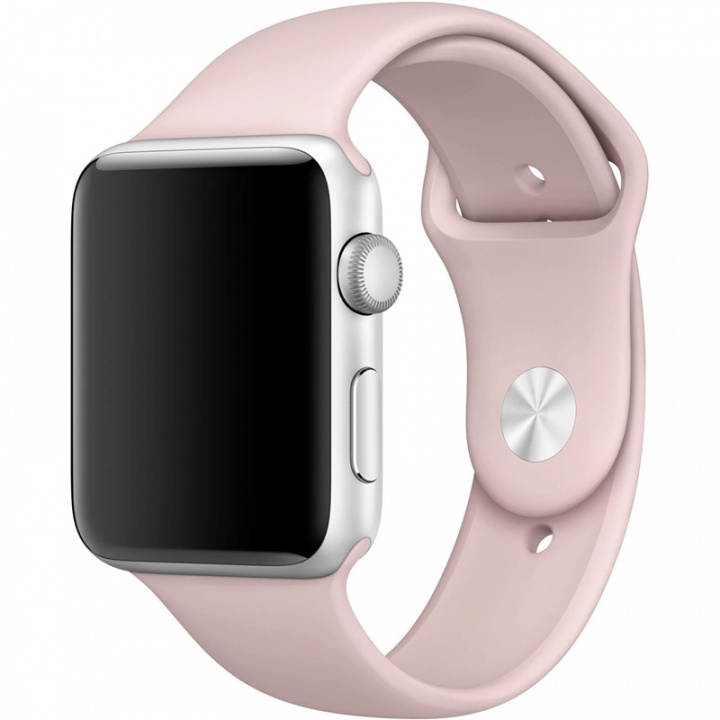 Silikonklokkearmbånd kompatibelt med Apple Watch, 42/44/45 mm, rosa i gruppen SMARTTELEFON & NETTBRETT / Trening, hjem og fritid / Apple Watch og tilbehør / Tilbehør hos TP E-commerce Nordic AB (38-83403)