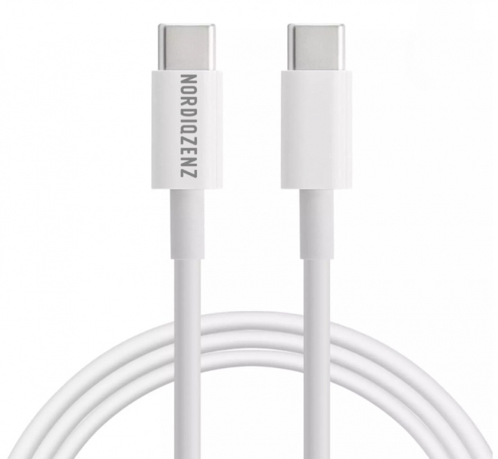 NORDIQZENZ 60W USB CABLE TYPE C to TYPE C 30cm, White i gruppen Datautstyr / Kabler og adaptere / USB / USB-C hos TP E-commerce Nordic AB (38-84419)