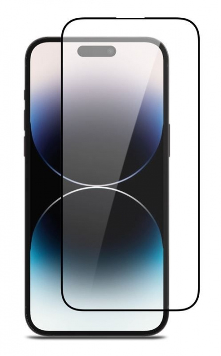 Skärmskydd i härdat glas till iPhone 16 Plus, svart kant i gruppen SMARTTELEFON & NETTBRETT / Mobilbeskyttelse / Apple / iPhone 16 hos TP E-commerce Nordic AB (38-84463)