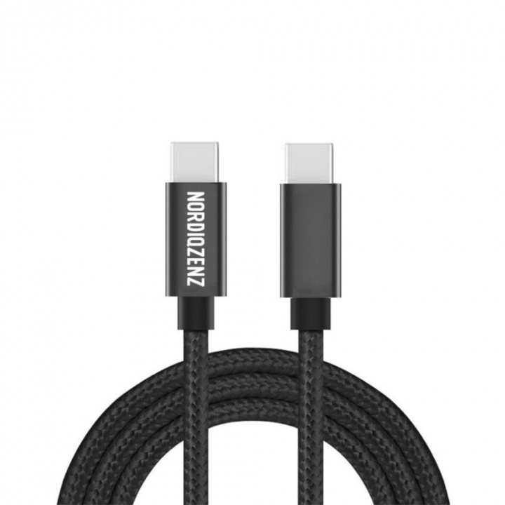 NORDIQZENZ 60W Braided USB cable type C to type C, 25 cm i gruppen Datautstyr / Kabler og adaptere / USB / USB-C hos TP E-commerce Nordic AB (38-84466)