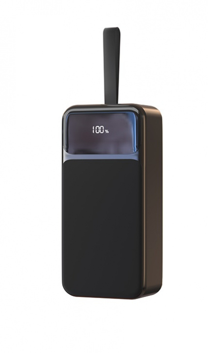 Powerbank 30000 mAh 22,5 W PD hurtiglading med digital skjerm, svart i gruppen SMARTTELEFON & NETTBRETT / Ladere og Kabler / Powerbanks hos TP E-commerce Nordic AB (38-84474)