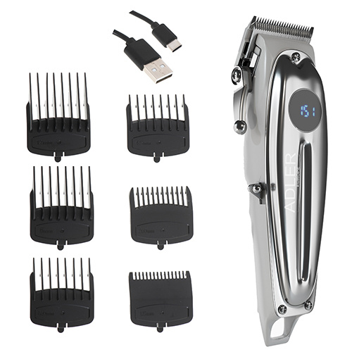 Adler AD 2831 Proffesional Hair clipper with LED-Display for battery charge i gruppen HELSE OG SKJØNNHET / Hår & styling / Barbering og trimming / Hårtrimmere hos TP E-commerce Nordic AB (38-86956)