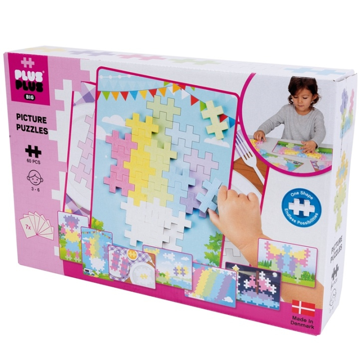 Plus-Plus Big Picture Puzzel Pastel/60 p i gruppen LEKER, BARN OG BABY / Leker / Byggeleker / Byggeklosser hos TP E-commerce Nordic AB (38-87972)