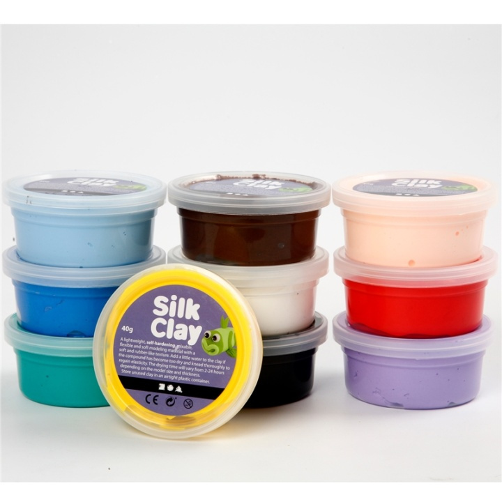 Silk Clay Mixade Färger Basic 1 10x40g i gruppen LEKER, BARN OG BABY / Leker / Håndtverk hos TP E-commerce Nordic AB (38-90235)