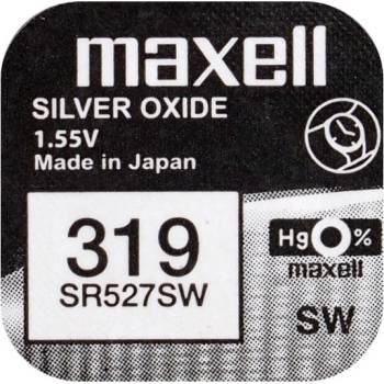 Maxell Silver-oxid, SR527SW (319), 1.55V, 1 pcs i gruppen Elektronikk / Batterier & Ladere / Batterier / knappcelle hos TP E-commerce Nordic AB (38-93580)