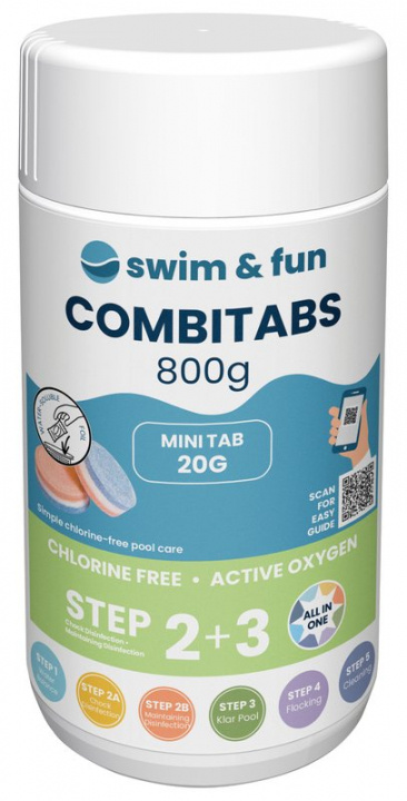 CombiTabs 20g, Chlorine free 0,8kg i gruppen HJEM, HUS OG HAGE / Hageprodukter / Basseng og tilbehør / Bassengkemikalier hos TP E-commerce Nordic AB (38-95593)