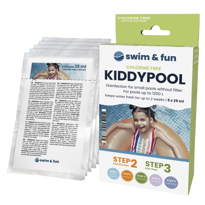 KiddyPool 5 x 25 ml i gruppen HJEM, HUS OG HAGE / Hageprodukter / Basseng og tilbehør / Bassengkemikalier hos TP E-commerce Nordic AB (38-95643)