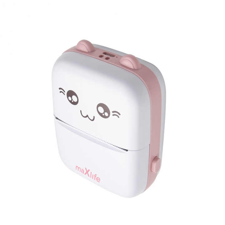 Maxlife MXTP-100 Thermal Printer - Portabel Miniskrivare med Bluetooth, Rosa i gruppen SPORT, FRITID & HOBBY / Morsomme produkter / Smarte produkter hos TP E-commerce Nordic AB (38-95935)