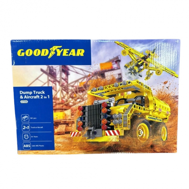 Goodyear licenced Lego - 2 i 1 - Dumper och Flygplan i gruppen LEKER, BARN OG BABY / Leker / Byggeleker / Lego hos TP E-commerce Nordic AB (38-97627)