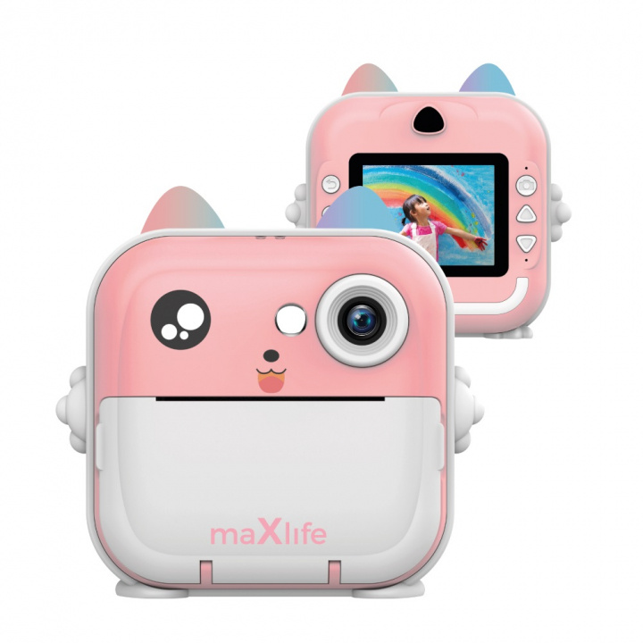  Maxlife printing camera MXPC-100, Pink i gruppen LEKER, BARN OG BABY / Leker / Leksaker hos TP E-commerce Nordic AB (38-97638)