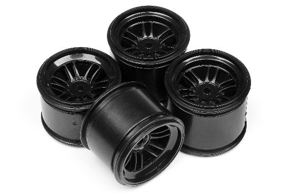 Ft01 Wheel Set (Black/Front 2Pcs/Rear 2Pcs) i gruppen LEKER, BARN OG BABY / Radiostyrt / Reservedeler & Ekstra tilbehør / HPI / Felger / Onroad hos TP E-commerce Nordic AB (A02023)