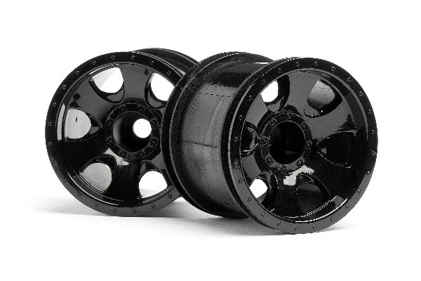 Warlock Wheel Black (2.2In/2Pcs) i gruppen LEKER, BARN OG BABY / Radiostyrt / Reservedeler & Ekstra tilbehør / HPI / Felger / Offroad hos TP E-commerce Nordic AB (A02266)