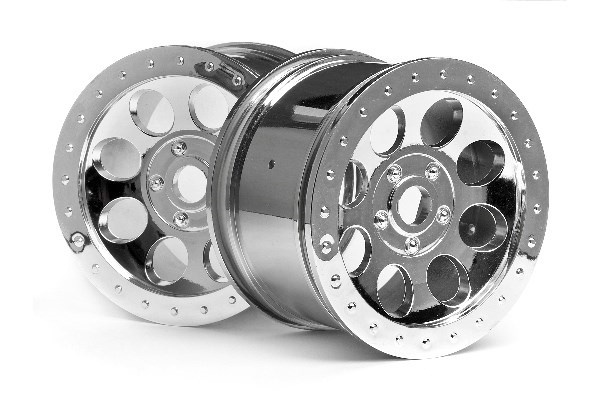 Mag-8 Wheel Chrome (83X56Mm/2Pcs) i gruppen LEKER, BARN OG BABY / Radiostyrt / Reservedeler & Ekstra tilbehør / HPI / Felger / Offroad hos TP E-commerce Nordic AB (A03047)