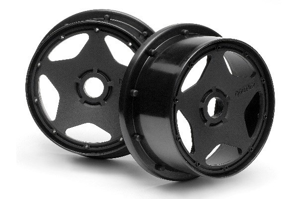 Super Star Wheel Black (120X60Mm/2Pcs) i gruppen LEKER, BARN OG BABY / Radiostyrt / Reservedeler & Ekstra tilbehør / HPI / Felger / Offroad hos TP E-commerce Nordic AB (A03053)