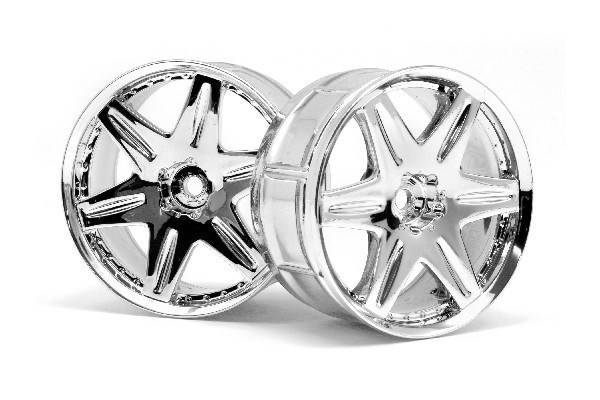 Lp32 Wheel Work Ls406 Chrome (2Pcs) i gruppen LEKER, BARN OG BABY / Radiostyrt / Reservedeler & Ekstra tilbehør / HPI / Felger / Onroad hos TP E-commerce Nordic AB (A03101)