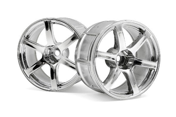 Lp32 Wheel Yokohama Avs Model T6 Chrome (2Pcs) i gruppen LEKER, BARN OG BABY / Radiostyrt / Reservedeler & Ekstra tilbehør / HPI / Felger / Onroad hos TP E-commerce Nordic AB (A03111)