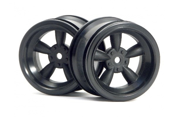 Vintage 5 Spoke Wheel 31Mm (Wide) Black 6Mm Offset i gruppen LEKER, BARN OG BABY / Radiostyrt / Reservedeler & Ekstra tilbehør / HPI / Felger / Onroad hos TP E-commerce Nordic AB (A03137)