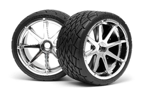 Mounted Phaltline Tire 140X70Mm On Blast Wheel Crm i gruppen LEKER, BARN OG BABY / Radiostyrt / Reservedeler & Ekstra tilbehør / HPI / Dekk & Felg hos TP E-commerce Nordic AB (A03197)