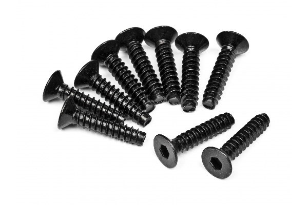 Tp. Flat Head Screw M4X18Mm (Hex Socket/10Pcs) i gruppen LEKER, BARN OG BABY / Radiostyrt / Reservedeler & Ekstra tilbehør / HPI / Skruer/Fester / Skruer hos TP E-commerce Nordic AB (A04238)