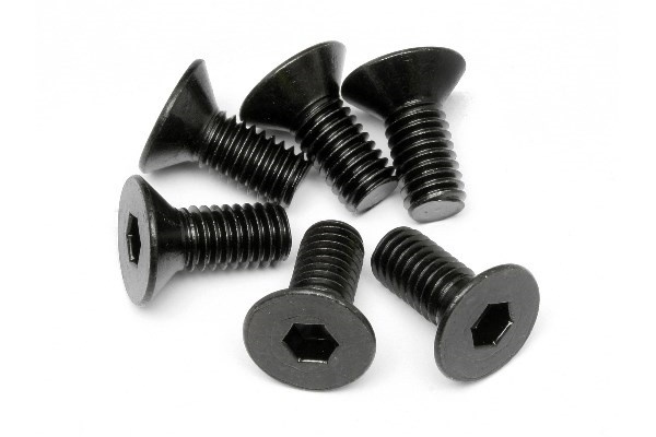 Flat Head Screw M6X14Mm (Hex Socket/6Pcs) i gruppen LEKER, BARN OG BABY / Radiostyrt / Reservedeler & Ekstra tilbehør / HPI / Skruer/Fester / Skruer hos TP E-commerce Nordic AB (A04256)