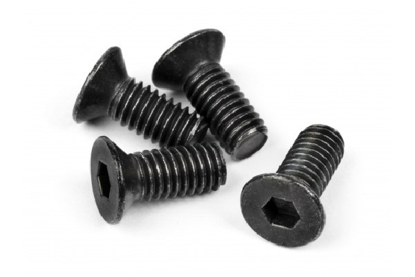 Flat Head Screw M4X10Mm (Hex Socket/Thin Type/4Pc) i gruppen LEKER, BARN OG BABY / Radiostyrt / Reservedeler & Ekstra tilbehør / HPI / Skruer/Fester / Skruer hos TP E-commerce Nordic AB (A04389)