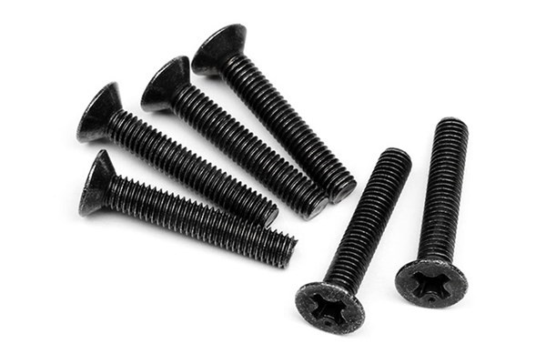 Flat Head Screw M3X18Mm (6Pcs) i gruppen LEKER, BARN OG BABY / Radiostyrt / Reservedeler & Ekstra tilbehør / HPI / Skruer/Fester / Skruer hos TP E-commerce Nordic AB (A04431)