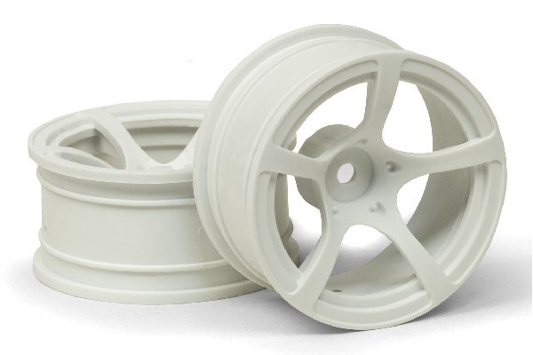 D5 WHEEL WHITE (9MM/2PCS) i gruppen LEKER, BARN OG BABY / Radiostyrt / Reservedeler & Ekstra tilbehør / HPI / Felger / Onroad hos TP E-commerce Nordic AB (A04557)