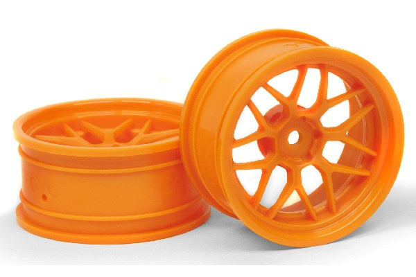 TECH 7 WHEEL ORANGE (6MM/2PCS) i gruppen LEKER, BARN OG BABY / Radiostyrt / Reservedeler & Ekstra tilbehør / HPI / Felger / Onroad hos TP E-commerce Nordic AB (A04560)