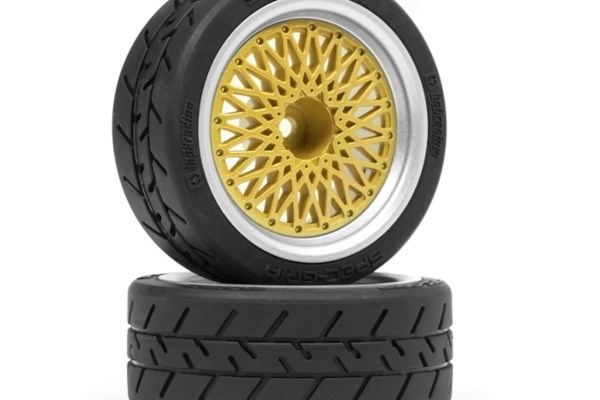 BBS RS Weels Silver/Gold 26mm (6mm Offset) i gruppen LEKER, BARN OG BABY / Radiostyrt / Reservedeler & Ekstra tilbehør / HPI / Felger / Onroad hos TP E-commerce Nordic AB (A04599)