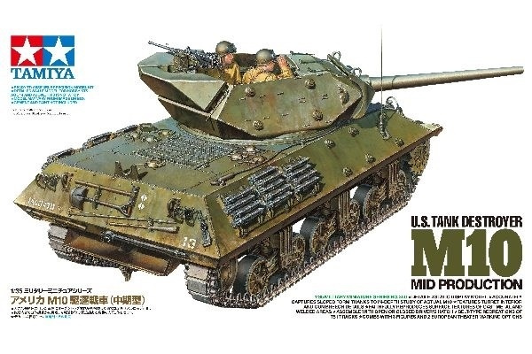 Tamiya 1/35 US M10 Mid Production i gruppen SPORT, FRITID & HOBBY / Hobby / Plastmodeller / Militære kjøretøy (land) hos TP E-commerce Nordic AB (A06668)