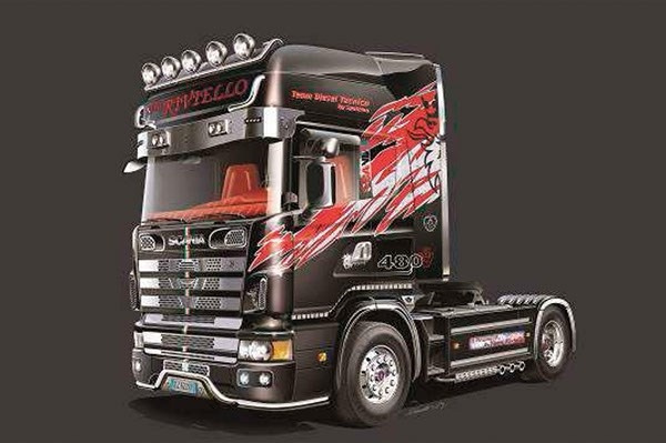 Italeri 1:24 SCANIA 164L TOPCLASS i gruppen SPORT, FRITID & HOBBY / Hobby / Plastmodeller / Biler hos TP E-commerce Nordic AB (A07171)