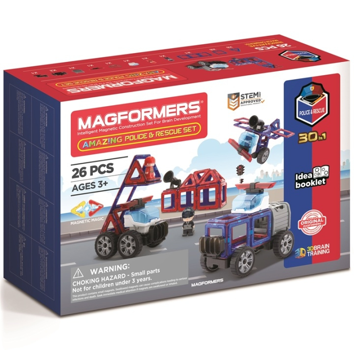 Magformers Police & Rescue set 26 pcs i gruppen LEKER, BARN OG BABY / Leker / Puslespill hos TP E-commerce Nordic AB (A08545)