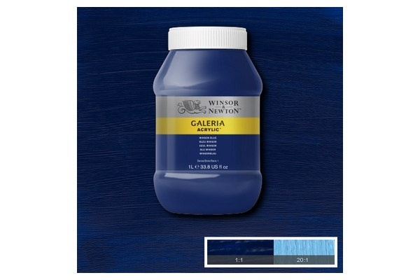 Galeria Acrylic 1L Winsor Bleue 706 i gruppen SPORT, FRITID & HOBBY / Hobby / Male & Tegne / Kunstnerfarger / Akryl hos TP E-commerce Nordic AB (A08895)