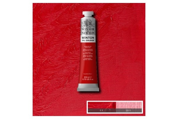 WINTON OIL COL 200 ml Cad red deep hue (06) 098 i gruppen SPORT, FRITID & HOBBY / Hobby / Male & Tegne / Kunstnerfarger / Oljefarger hos TP E-commerce Nordic AB (A09052)