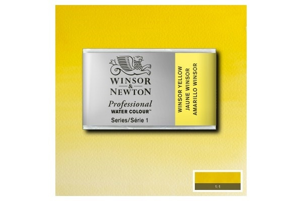 Prof Water Colour Pan/W Winsor Yellow 730 i gruppen SPORT, FRITID & HOBBY / Hobby / Male & Tegne / Kunstnerfarger / Akvarellfarger hos TP E-commerce Nordic AB (A09162)