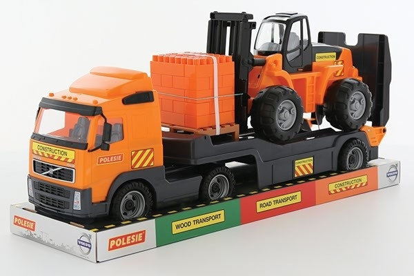 Volvo Lastbil med Gaffeltruck 750x230x345mm i gruppen LEKER, BARN OG BABY / Leker / Lekebiler hos TP E-commerce Nordic AB (A10052)