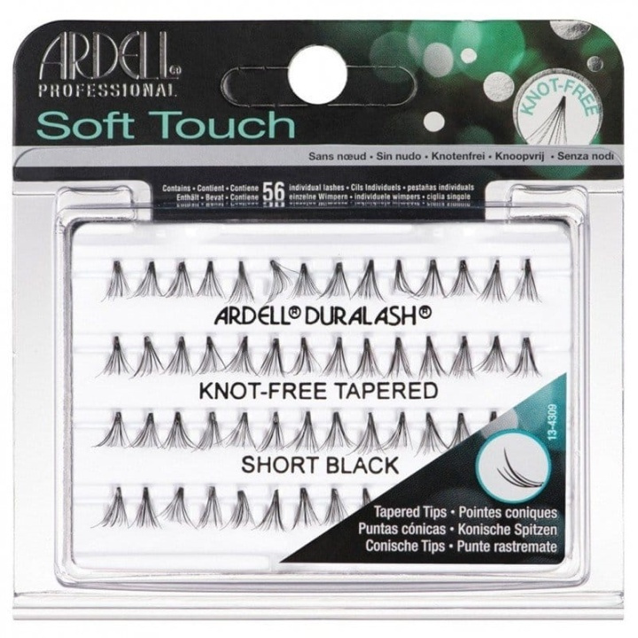 Ardell Soft Touch Individual Knot-Free Tapered Short Black i gruppen HELSE OG SKJØNNHET / Makeup / Øyne og øyebryn / Løsvipper hos TP E-commerce Nordic AB (A10331)